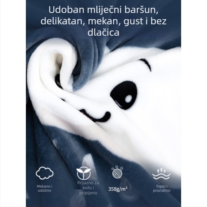 Mala ljetna tanka deka za uredski odmor, koralni velur flanel, za jednokrevetnu sobu u domu