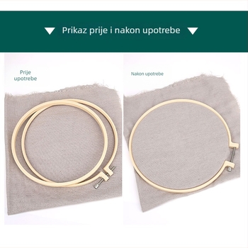 Obruč za križno šivanje - plastična podloga, platno 9 ct, nordijski stil, šivanje na platnu