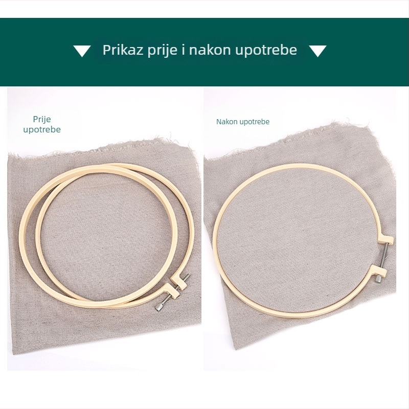 Obruč za križno šivanje - plastična podloga, platno 9 ct, nordijski stil, šivanje na platnu