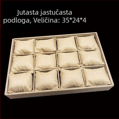 Metalna izložbena ploča za nakit s 12 pretinaca – prstenovi, ogrlice, narukvice i privjesci; umjetnički stil, podrijetlo: Jilin, proljeće 2025