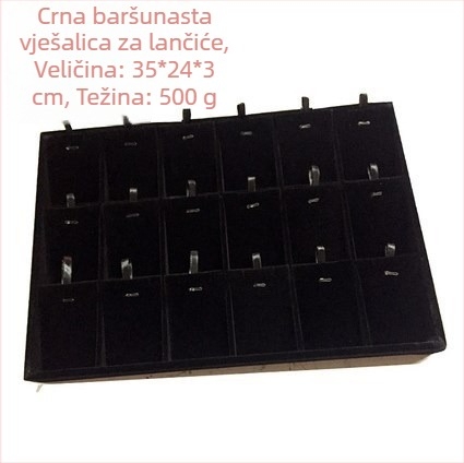 Metalna izložbena ploča za nakit s 12 pretinaca – prstenovi, ogrlice, narukvice i privjesci; umjetnički stil, podrijetlo: Jilin, proljeće 2025