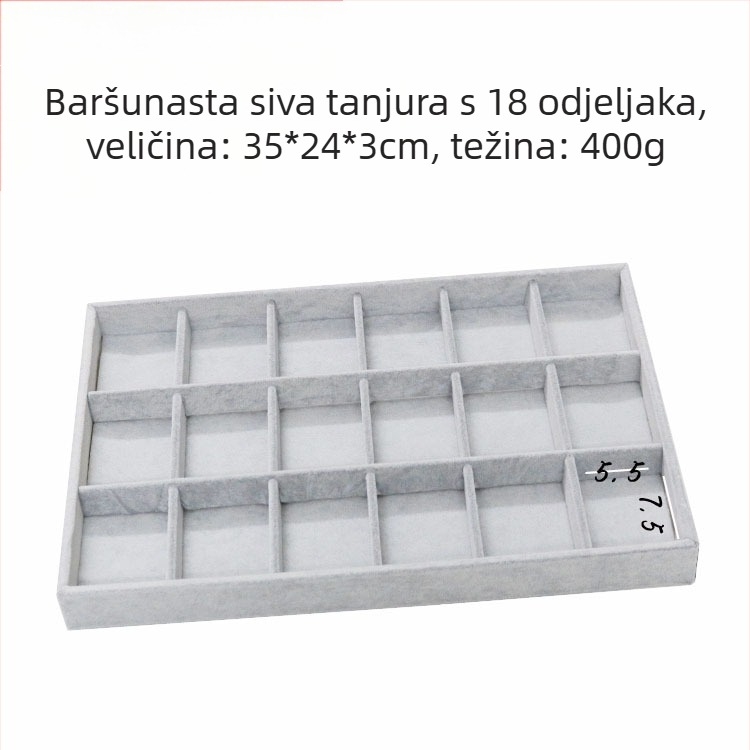 Metalna izložbena ploča za nakit s 12 pretinaca – prstenovi, ogrlice, narukvice i privjesci; umjetnički stil, podrijetlo: Jilin, proljeće 2025