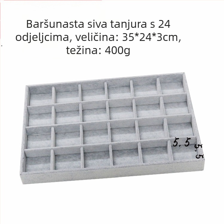 Metalna izložbena ploča za nakit s 12 pretinaca – prstenovi, ogrlice, narukvice i privjesci; umjetnički stil, podrijetlo: Jilin, proljeće 2025