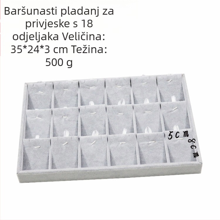 Metalna izložbena ploča za nakit s 12 pretinaca – prstenovi, ogrlice, narukvice i privjesci; umjetnički stil, podrijetlo: Jilin, proljeće 2025