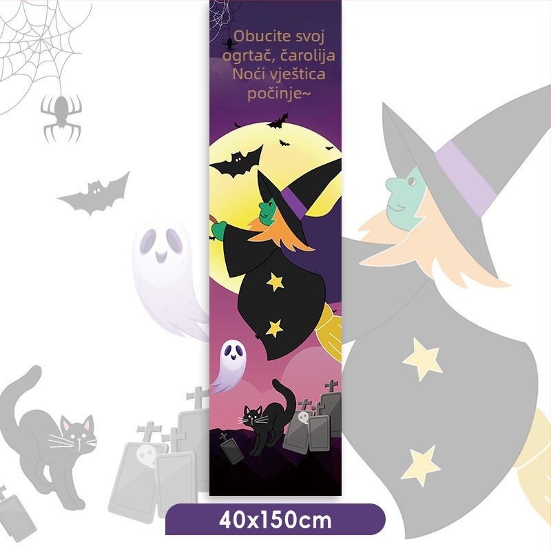 Halloween pozadinsko platno s temom bundeve, dekoracije za ulaz trgovine/bara – rekviziti za fotografiranje, materijal: svileno cvijeće