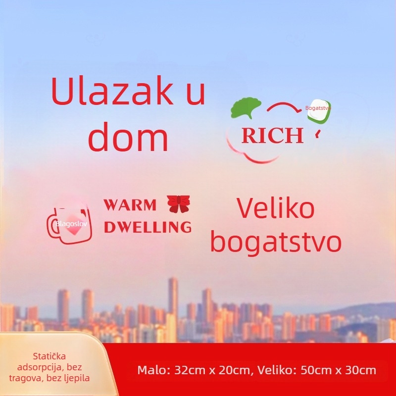Staklene naljepnice za prozore za novi dom – elektrostaticke naljepnice, moderni minimalistički zrcalni zidni dekor za dnevni boravak