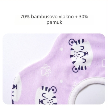Kangobaby 360° rotirajući bambus vlaknasti beb bib, upijajući, uzorci životinja/slova/crtani, za djecu od 0 do 3 godine