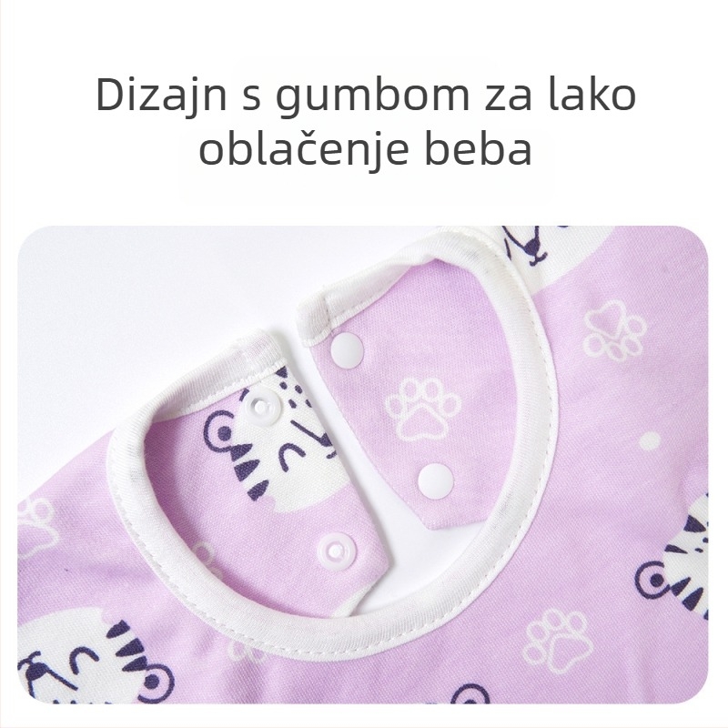 Kangobaby 360° rotirajući bambus vlaknasti beb bib, upijajući, uzorci životinja/slova/crtani, za djecu od 0 do 3 godine