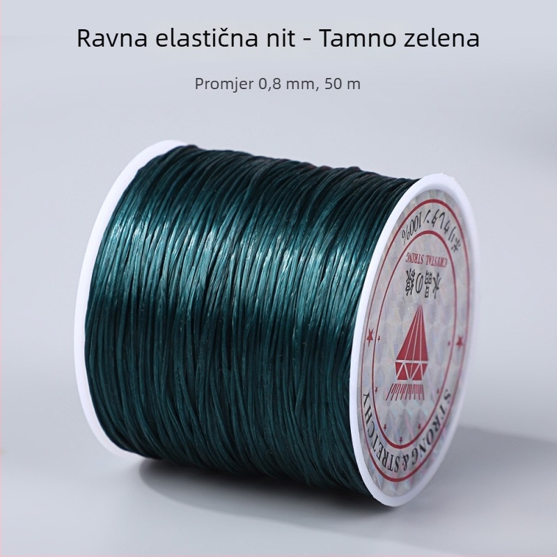 50 m šarene plosnate elastične vrpce 0,8 mm za narukvice i navlačenje perli, DIY elastični konac