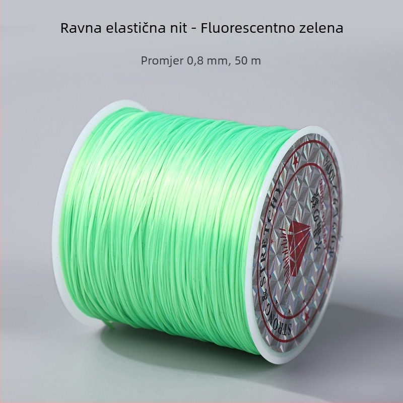 50 m šarene plosnate elastične vrpce 0,8 mm za narukvice i navlačenje perli, DIY elastični konac