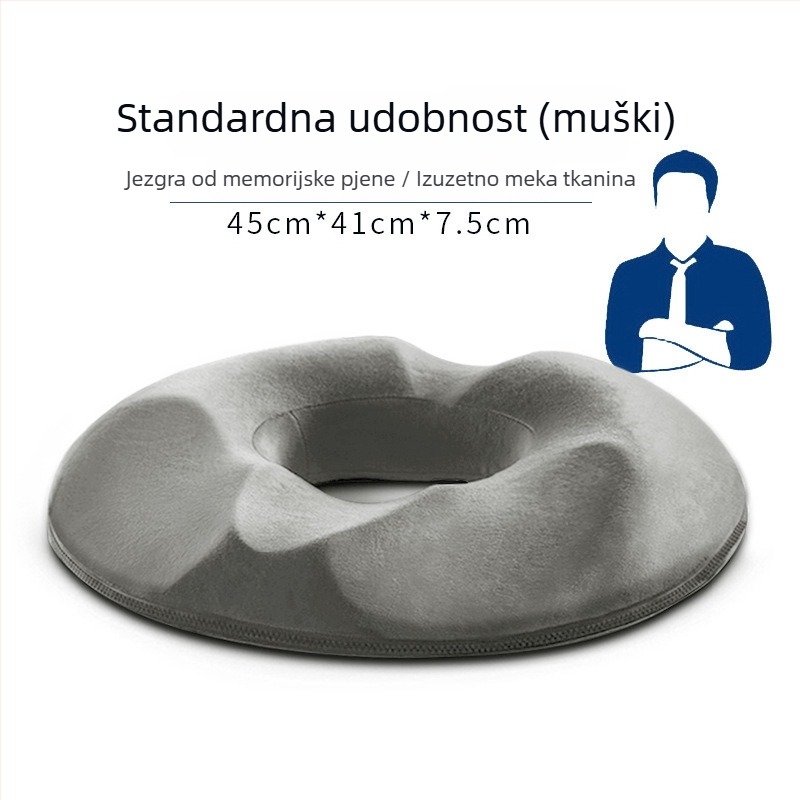 Jastuk za sjedenje od memorijske pjene, prozračan, za sve sezone, uredska namjena – ublažava bolove pri duljem sjedenju
