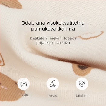 Pulover kapa za bebe i djecu, tiskana pamuk i Lycra, zaštita ušiju, grijanje vrata, otporna na vjetar, zima