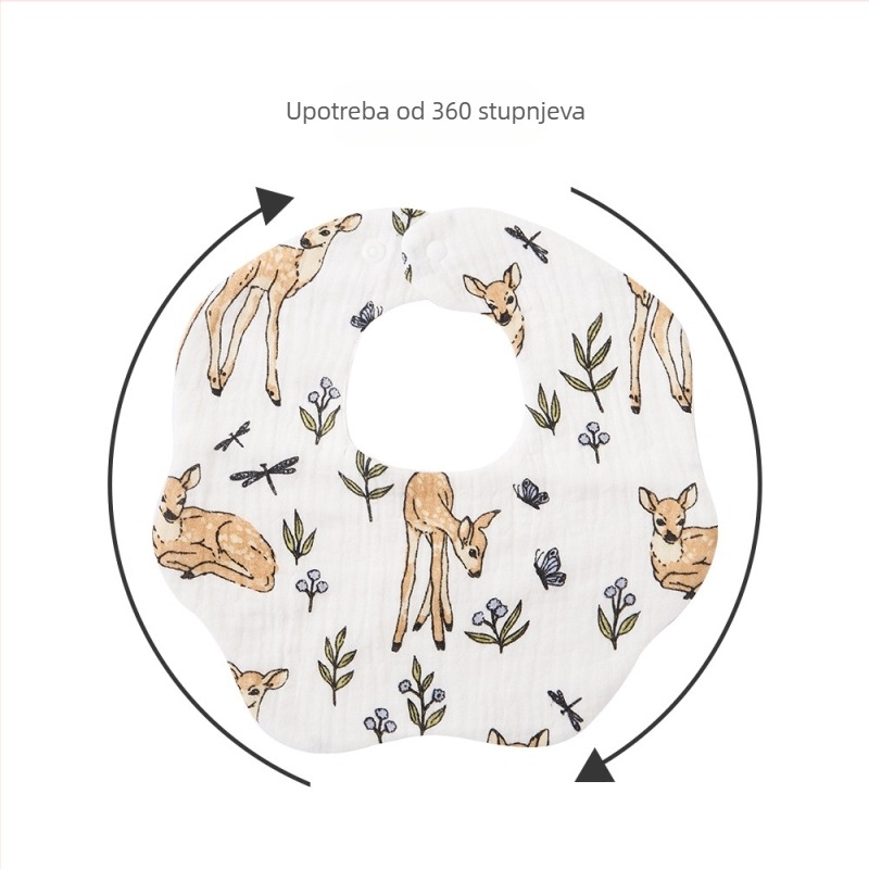 Kangobaby dječji slinčić, 95% čista pamuk, upijajući, unisex, za dojenčad 0–3 godine, uzorci: životinje, crtani likovi, cvijeće