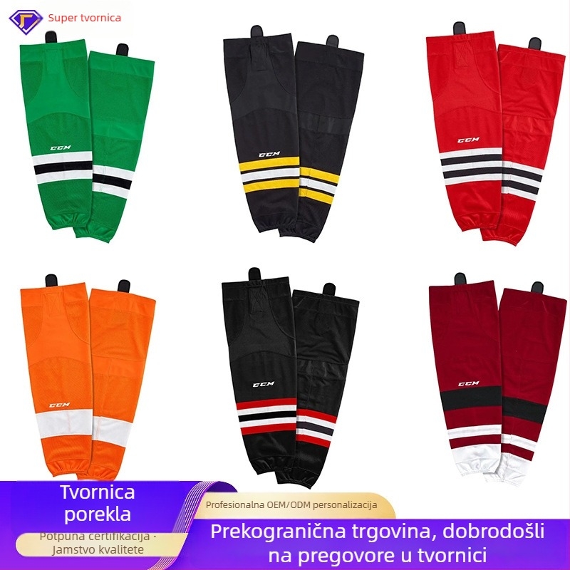 Hokejaške čarape za potkoljenicu s zaštitom, poliester, marka tontos, za hokej