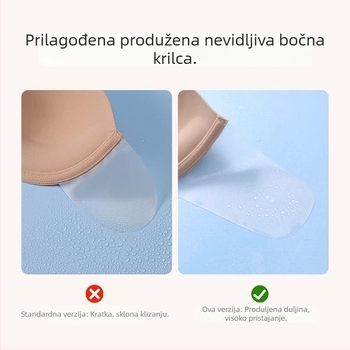 Bez naramenica, bez leđa – za mali bust, push-up, protuklizni, tanak ljetni bandeau s nevidljivim jastučićima