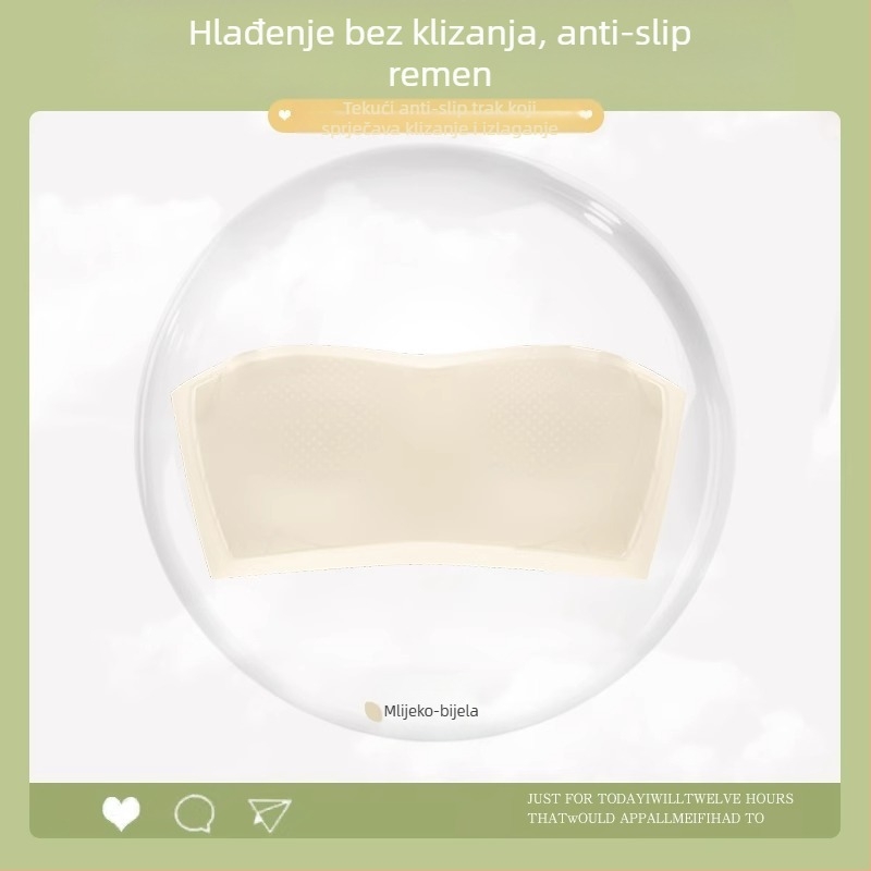 Mi Tingxuan Bezrameni grudnjak-tip camisole, najlon glavni materijal, podstava od spandeksa, puni košarica, srednji oblik košarice, stražnje zatvaranje s tri reda kukica