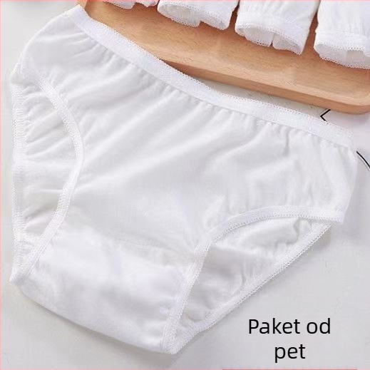Jednokratno žensko donje rublje za putovanja s odvojivom jastučićem za prsni koš, bez žice, pamuk trokutaste gaćice
