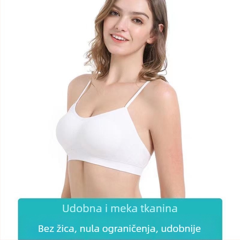 Jednokratno žensko donje rublje za putovanja s odvojivom jastučićem za prsni koš, bez žice, pamuk trokutaste gaćice