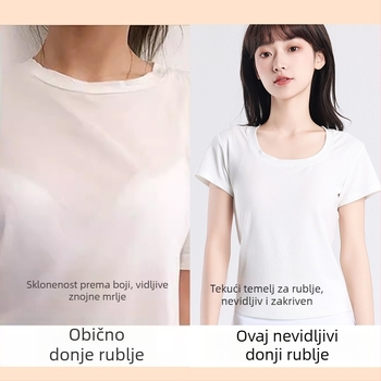Grudnjak za tinejdžere uz školsku uniformu, bezšiven, prozračan, podizanje leđa, najlon, pune čašice, tanko oblikovane čašice, bez čeličnog prstena, fiksni dvostruki remeni, uzrast 12–16 godina