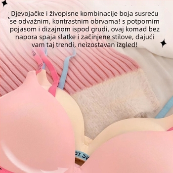 Bešivni set grudnjaka s crtanim motivom za male grudi, udoban i laskajući siluetu