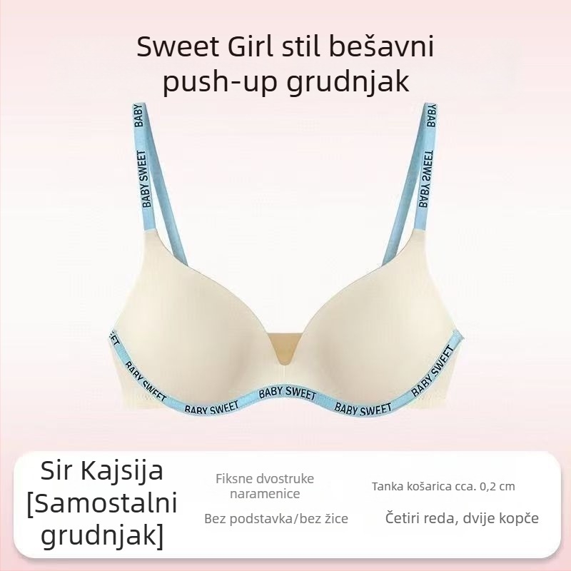 Bešivni set grudnjaka s crtanim motivom za male grudi, udoban i laskajući siluetu
