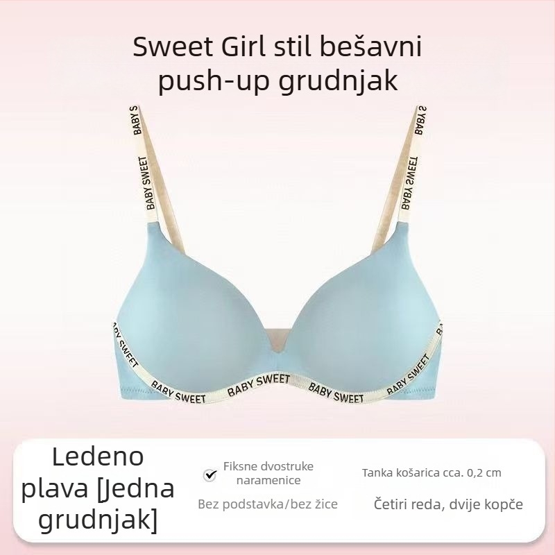Bešivni set grudnjaka s crtanim motivom za male grudi, udoban i laskajući siluetu