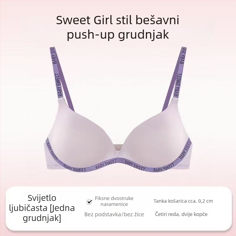 Bešivni set grudnjaka s crtanim motivom za male grudi, udoban i laskajući siluetu
