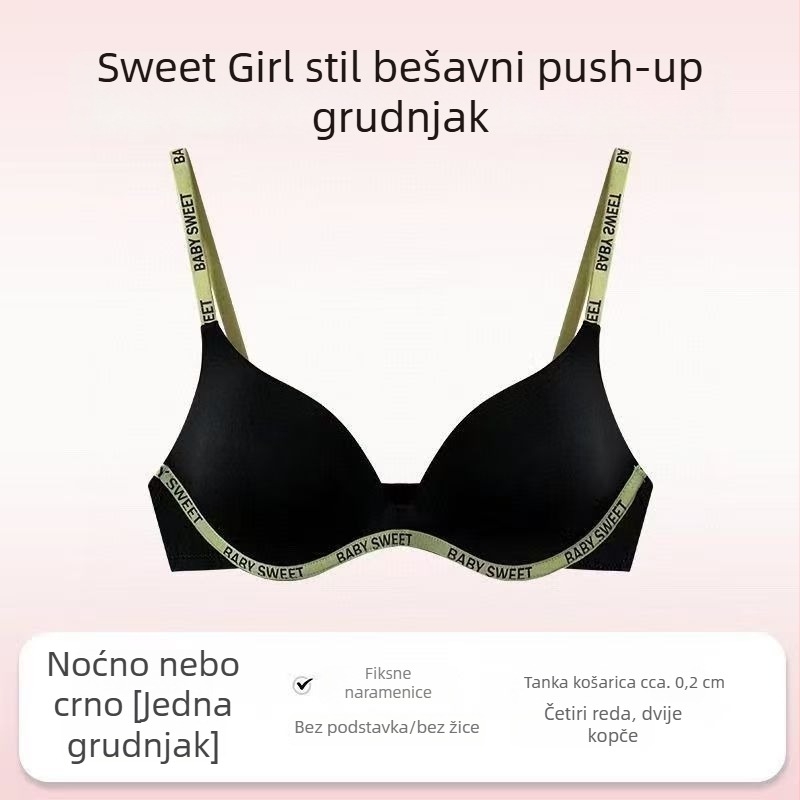 Bešivni set grudnjaka s crtanim motivom za male grudi, udoban i laskajući siluetu