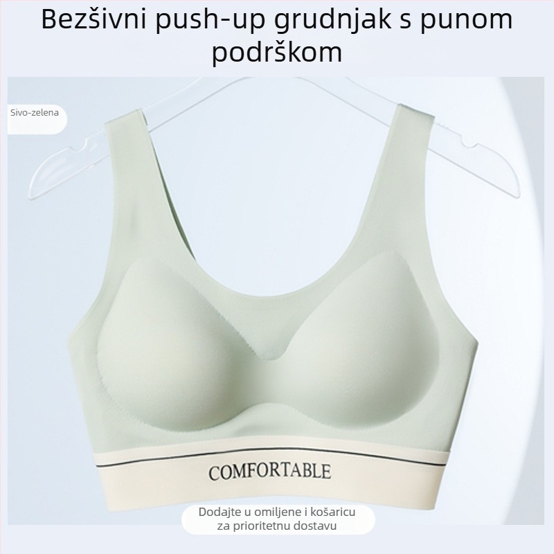 Set sportske grudnjaka za yogu i fitness s 3/4 košaricom, tanki oblikovani košarica, fiksni dvostruki naramenici, prozračan i udoban materijal (spandex 70–80%)