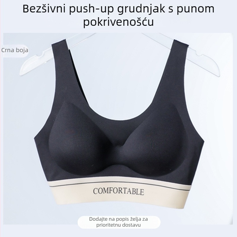 Set sportske grudnjaka za yogu i fitness s 3/4 košaricom, tanki oblikovani košarica, fiksni dvostruki naramenici, prozračan i udoban materijal (spandex 70–80%)