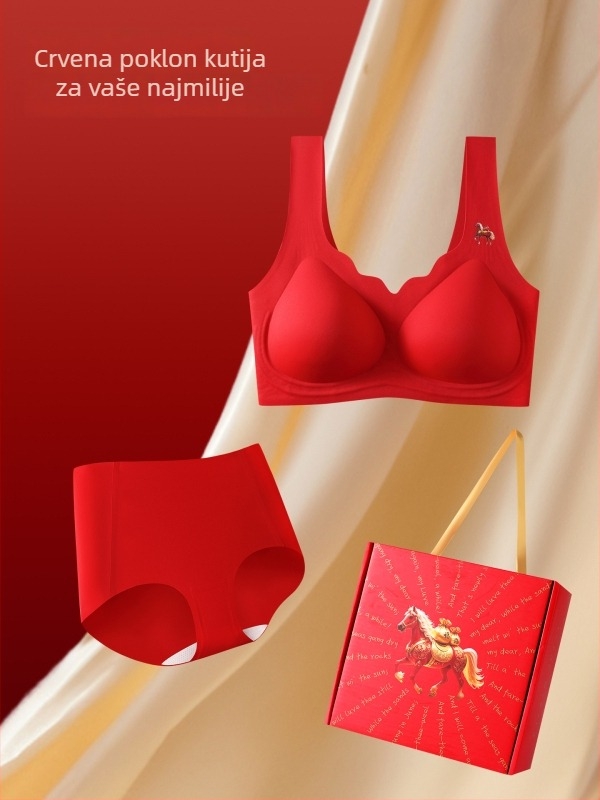 Set grudnjaka sa bezšivnim gel trakama, 3/4 košarica, srednji oblik kalupa, najlon tkanina, podstava od spandexa, poklon kutija