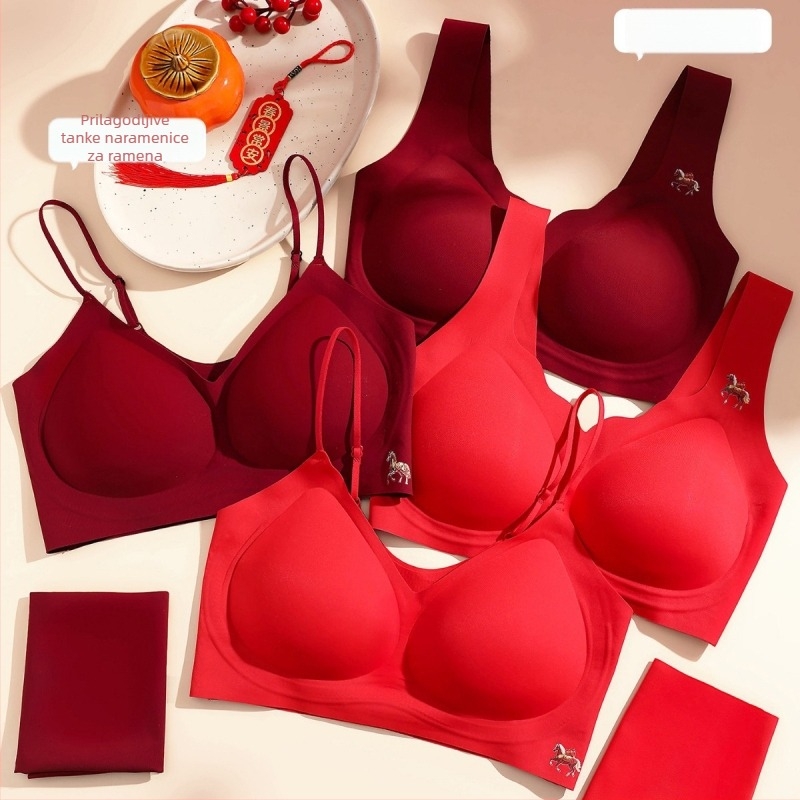 Set grudnjaka sa bezšivnim gel trakama, 3/4 košarica, srednji oblik kalupa, najlon tkanina, podstava od spandexa, poklon kutija