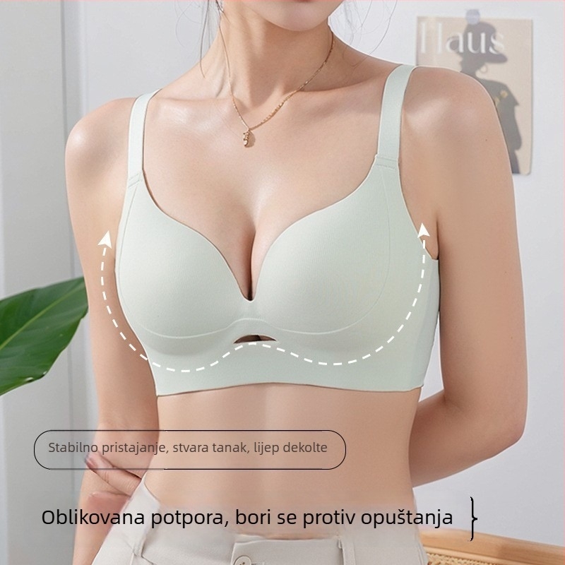 Plus veličine oblikujući grudnjak od pamuka, 3/4 košarice, oblikovane košice (gornji dio tanak, donji dio debeo); fiksne dvostruke naramenice; stražnje zatvaranje s četiri kukice; skuplja, nevidljiv i prozračan