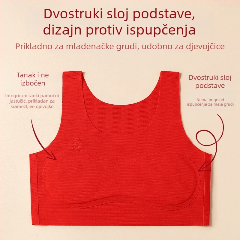Set grudnjaka za djevojčice u stilu majice-vest, od najlona, s punim košaricama, prozračan i udoban