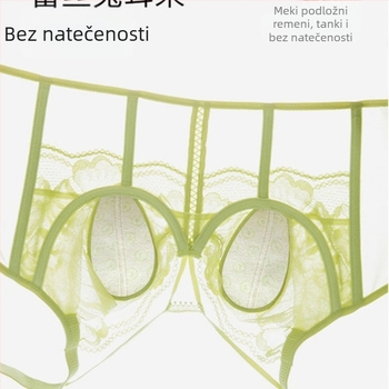 Pamukasti čipkasti grudnjak s push-up efektom, košarice 3/4, podesive dvostruke naramenice, stražnji zatvarač s četiri redova kukica