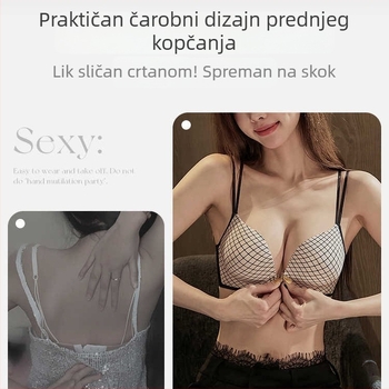 Bešivni grudnjak s prednjim kopčanjem za male grudi, podesiva podrška i podizanje