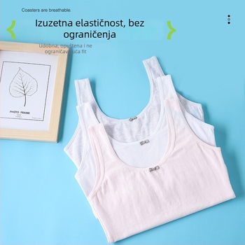 Djevojački pamučni top za ljeto, uzrast 9–13 godina, 1. stupanj razvoja, udoban i prozračan