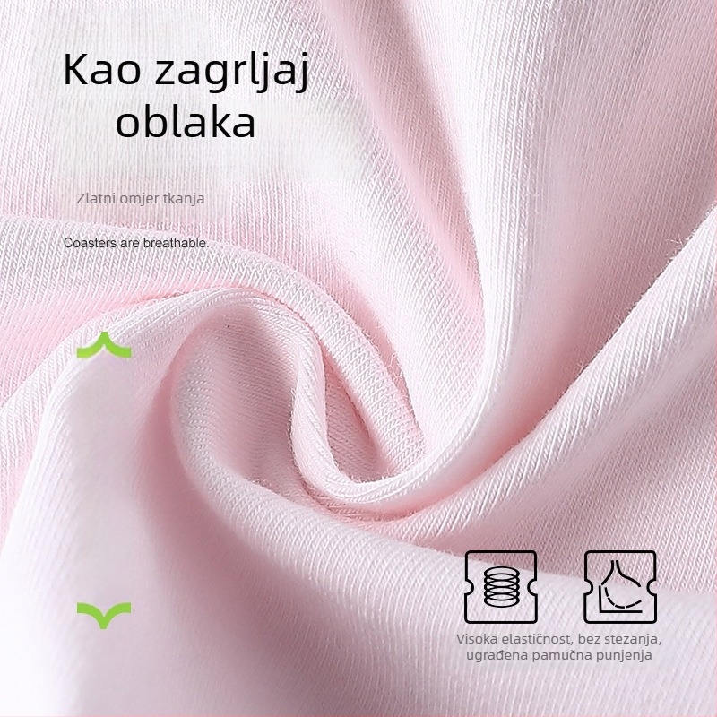 Djevojački pamučni top za ljeto, uzrast 9–13 godina, 1. stupanj razvoja, udoban i prozračan