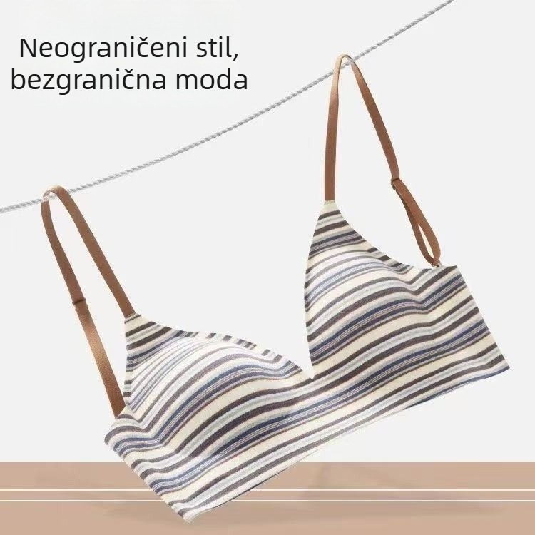 U-oblik grudnjaka s križnim trakama i otvorenom stražnjem dijelu, pamuk, bez žice, 3/4 košarica