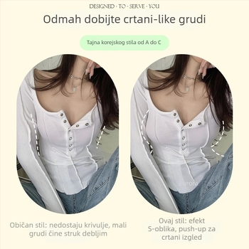 Bežični, bezšivni grudnjak za ljeto, tanak i prozračan, s gornom potporom, košarica 3/4, udoban