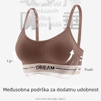 Billian Besšivna sportska grudnjica, bez metalnih krugova, 3/4 košarica, oblikovane čašice s tankim vrhom i debljim dnom, najlon s spandeksom 30–50%
