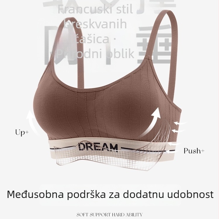 Billian Besšivna sportska grudnjica, bez metalnih krugova, 3/4 košarica, oblikovane čašice s tankim vrhom i debljim dnom, najlon s spandeksom 30–50%
