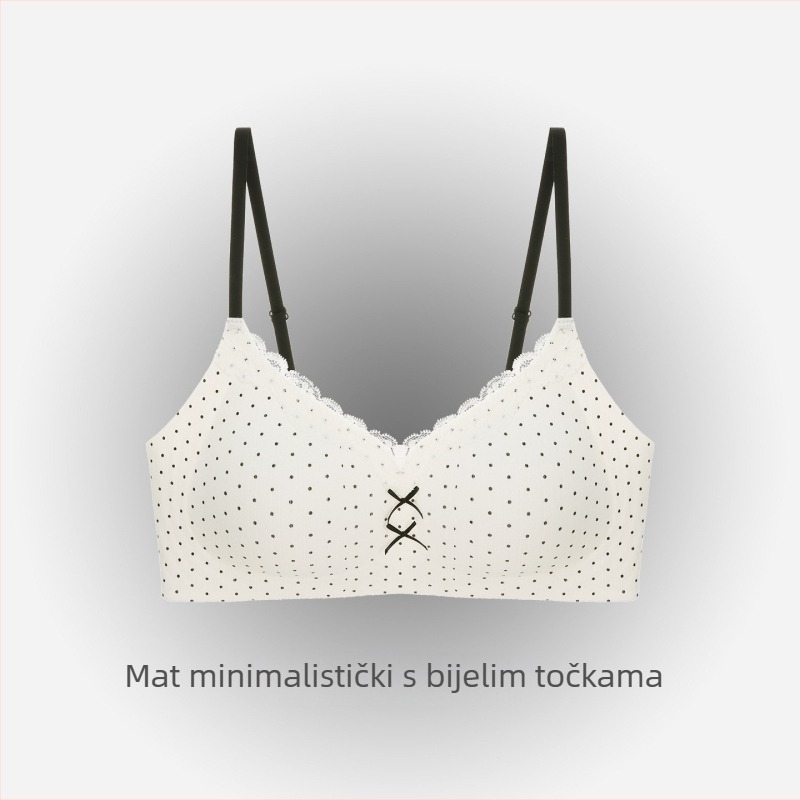 Bežični grudnjak za žene, bez šivova, košarica 3/4, francuska čipka, prozračan materijal