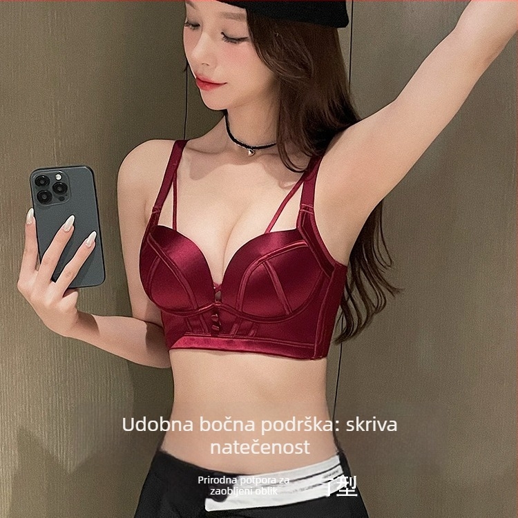 Sutien s 3/4 košaricom, oblikovane čašice – gornje tanke, donje debele, bez metalnih prstena, fiksne dvostruke naramenice, stražnji četveroredni kopči, glavni materijal najlon, čašice od pamuka, podstava spandex