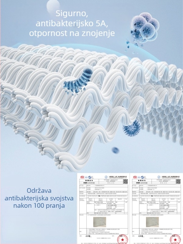 Sportska grudnjica s 3/4 oblikovanim košaricama, fiksnim dvostrukim naramenicama, 5A antibakterijska najlon tkanina, glavni materijal 81% najlona