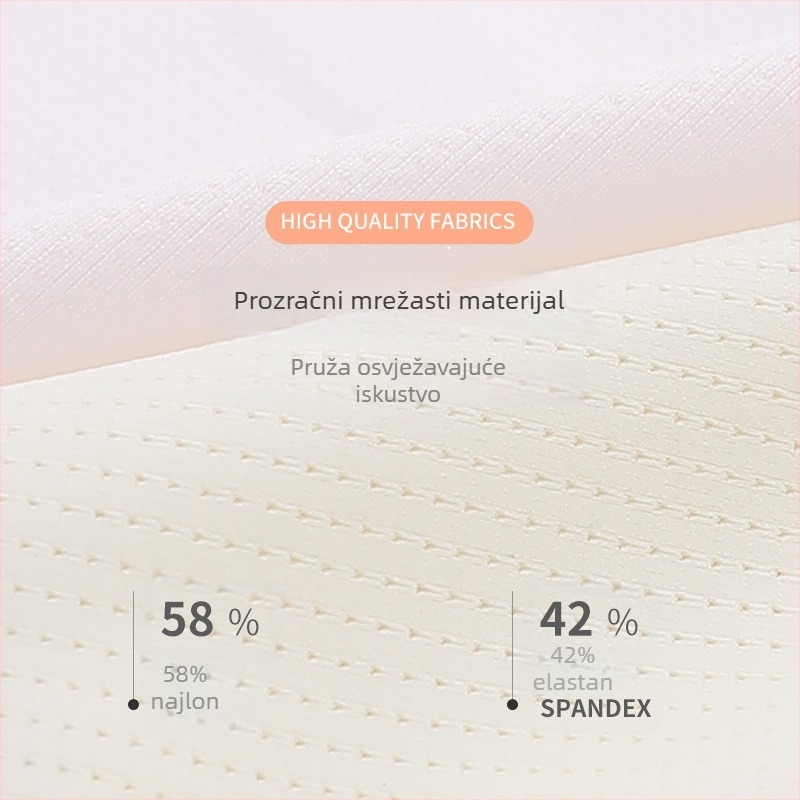 Dječja kamizola grudnjak za razvoj, uzrast 8–14 godina, tanak materijal, najlon/elastan, U-dekolte, podstava od viskoze/mulberry svile/elastan