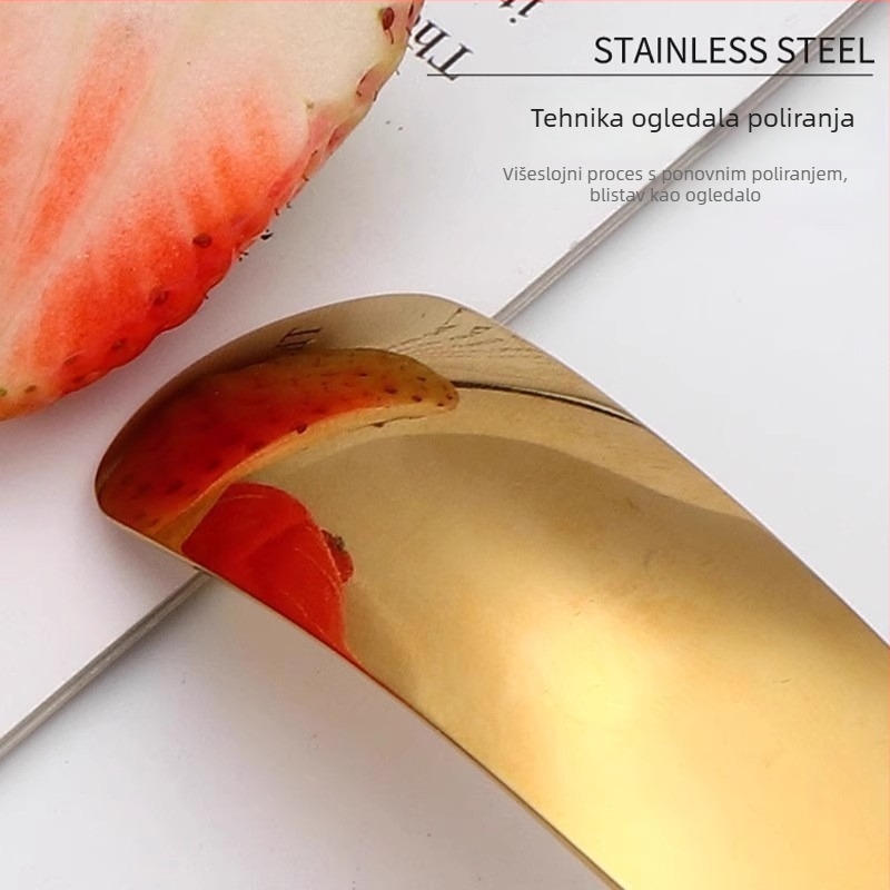 Desertna žlica, 410 nehrđajući čelik, moderni jednostavan dizajn, poliranje vodom
