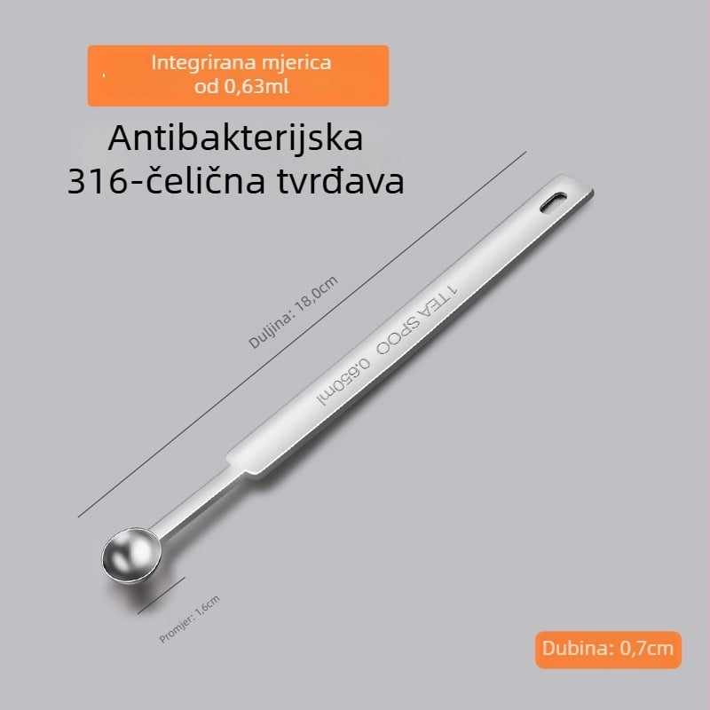 Yutian mjeračka žlica s dugom držalom i gram skalom, oznake 5/10 g i 15 ml, za pečenje, moderni minimalistički dizajn