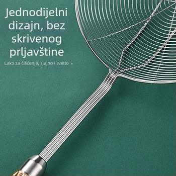 Nehrđajući čelični cediljni lonac s četiri linije, PP držač, protuklizno, otporno na visoke temperature, višestruka primjena za rezance i knedle