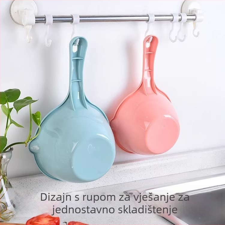 Velika plastična žlica za vodu s dugim drškom, kuhinjska upotreba, duboka mjerna žlica za vodu s karikaturnim uzorkom